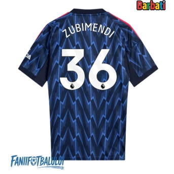 Arsenal Martin Zubimendi #36 Tricou Fotbal Replică 2025-26 Barbati Deplasare